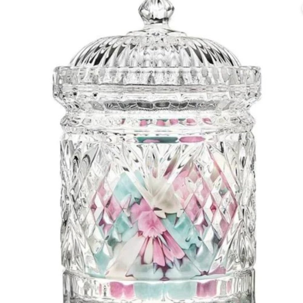 Godinger Crystal Dublin Collection Biscuit Barrel Storage Canister Jar - Picture 4 of 5